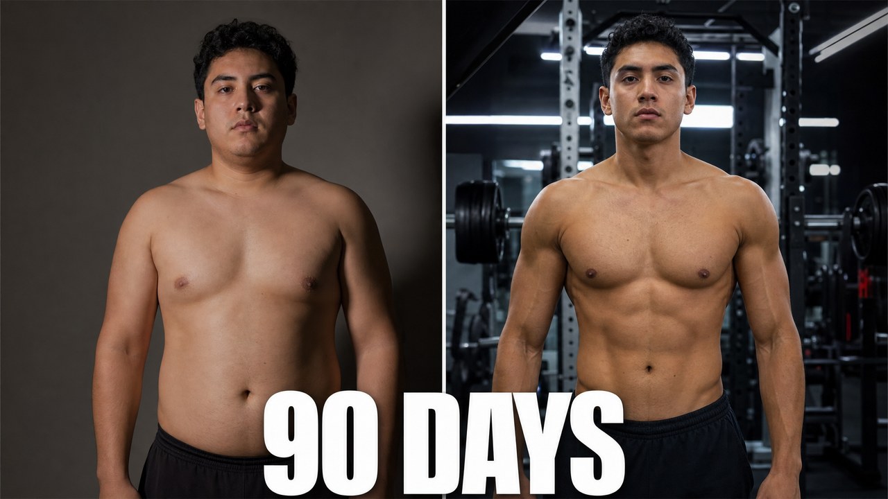 Example AI-generated YouTube thumbnails for a fitness and workout channel
